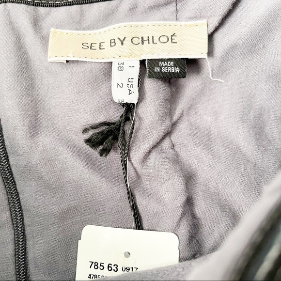 See by Chloe Heather Gray Wool Strapless Dress - Picture 5 of 11